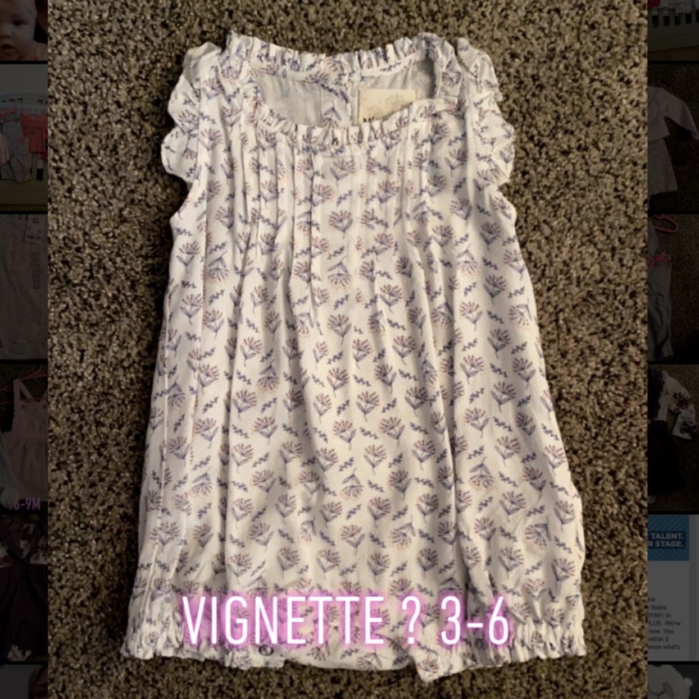 Vignette bubble romper NWOT 3-6 months